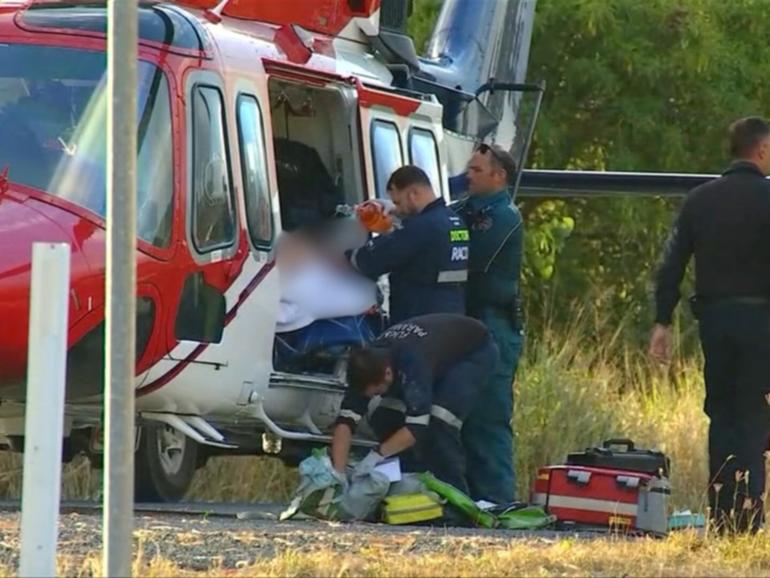 A serious crash on a major Queensland highway has left two people fighting for life as two rescue helicopters rush to the scene. 