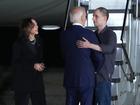 US President Joe Biden and Democratic presidential candidate, US Vice President Kamala Harris greet freed prisoner Evan Gershkovich as he arrives at Joint Base Andrews.