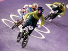 Saya Sakakibara powered into the BMX racing finals. 