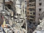 A view is showing a partially destroyed building, which is being targeted by the Israeli army, in Beirut, Lebanon, on July 31, 2024. 