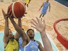 Greek star Giannis Antetokounmpo proved too tough to handle in a Boomers loss. (AP PHOTO)