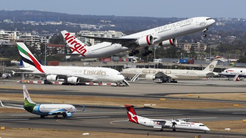 Planes at Sydney Airport.