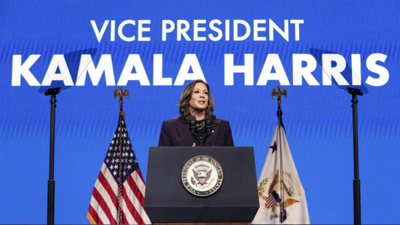 Kamala Harris' campaign team hopes rogue Republicans will support her bid for president over Trump. (AP PHOTO)