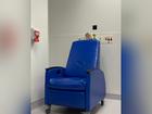 A recliner chair used for patients to spend the night in the emergency department at Sydney’s Royal Prince Alfred Hospital