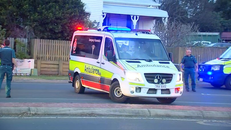 Emergency services at the scene of the shooting.