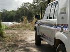 Human remains have been found inside a crocodile amid the search for a man in a Queensland river.