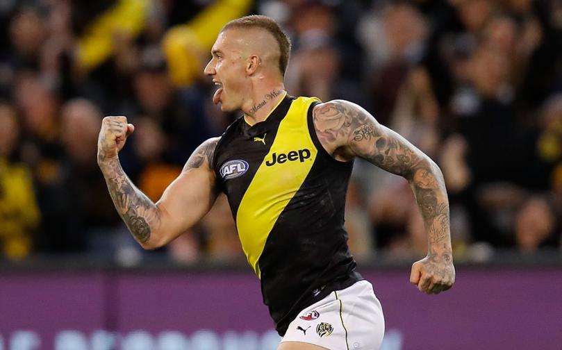 Dustin Martin in typical pose.