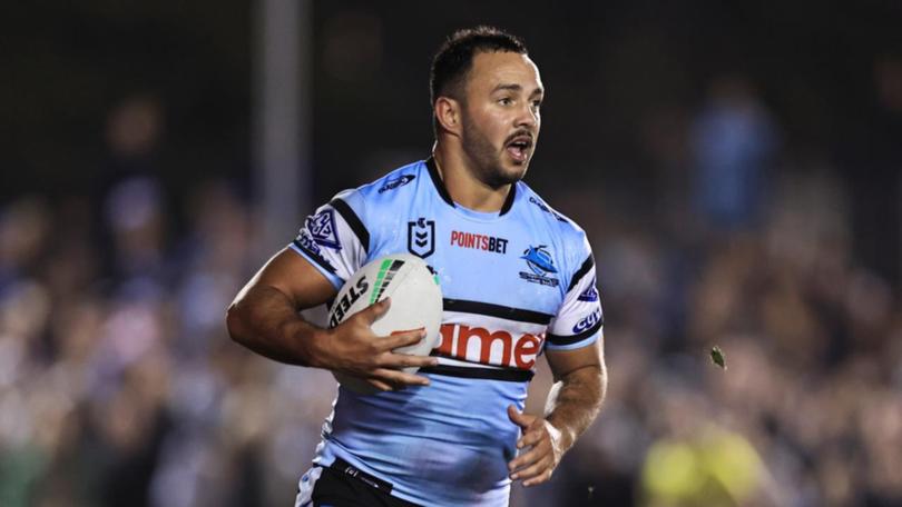 Braydon Trindall has been forced out of Cronulla's clash with Gold Coast due to injury. (Mark Evans/AAP PHOTOS)