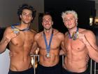 Italian swimmer Thomas Ceccon, left, is among those the internet has deemed the hottest male athletes at the Games.