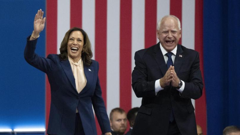 Democratic presidential nominee Kamala Harris  running mate Tim Walz