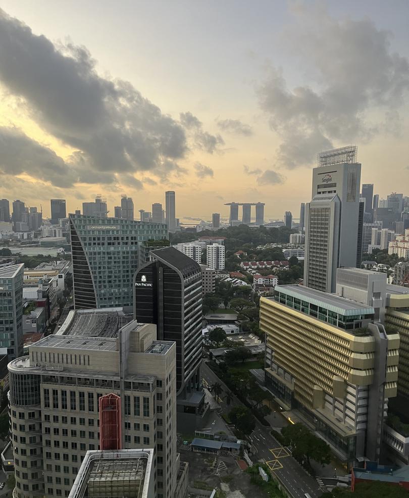 Lovely city views from Hilton Singapore Orchard Hotel.