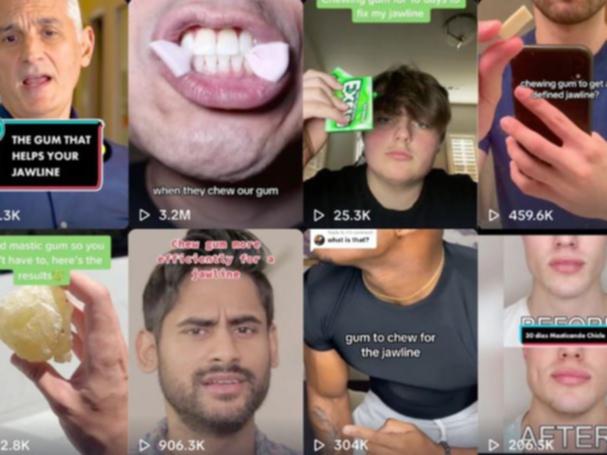 If you search “facial fitness chewing gum” on TikTok, you’ll see dozens of videos of young men — from late teens to early 20s — chewing gum that touts one eyebrow-raising benefit: developing a chiselled jawline.