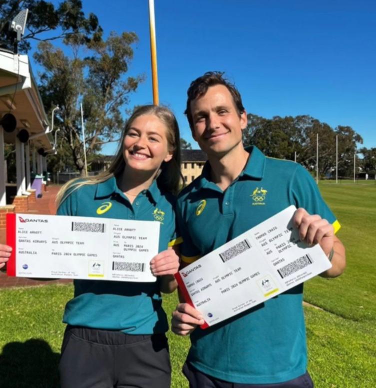 Craig with girlfriend and Hockeyroo Alice Arnott 26 days before the games.