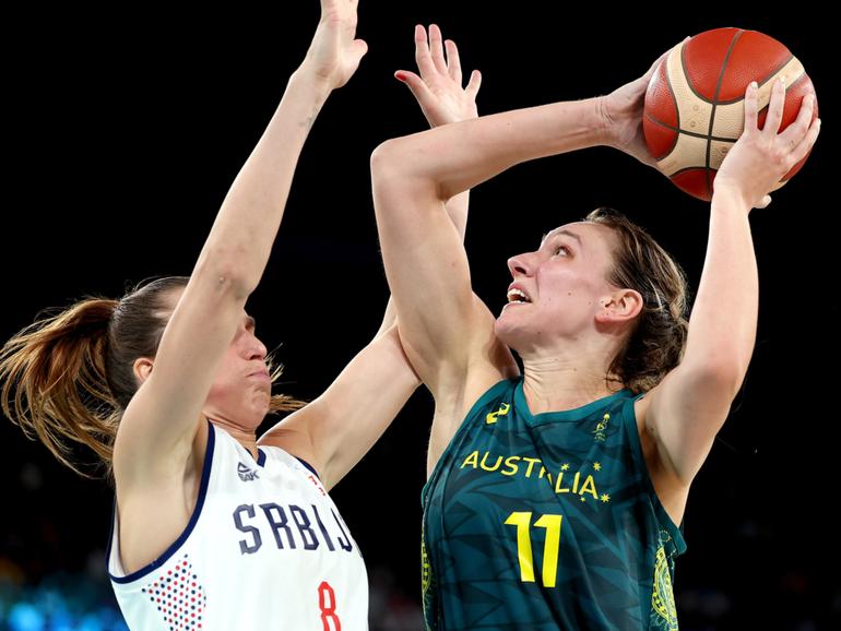 The Opals’ French resurgence has pushed them into a likely semi-final with the US after Australia thumped Serbia 85-67 in their Olympics quarter-final.