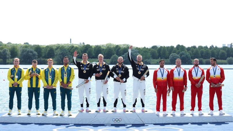 Germany won gold in a photo finish for first place.