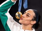 Imane Khelif with her gold medal.