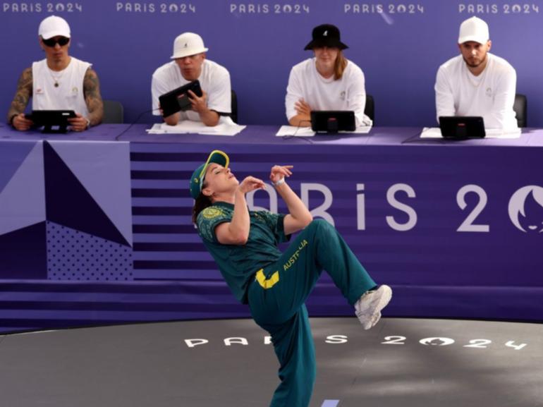 Australia’s Raygun has gone viral after accidentally stealing the ‘breaking’ show at the Olympics.