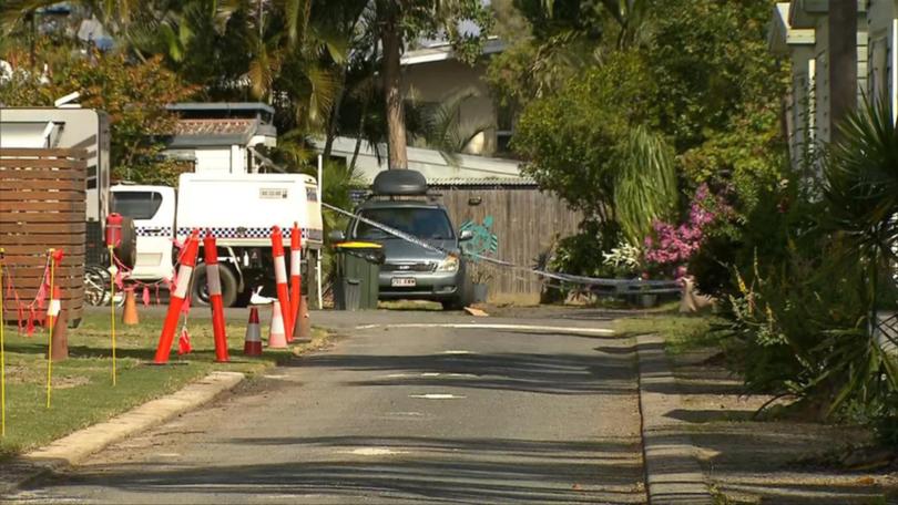 A 14-year-old girl has been accused of stabbing a man in a Hervey Bay caravan park.