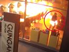 An arsonist set himself alight while torching Gold Blades Barbers in Gungahlin, Canberra.