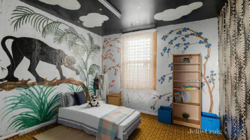 This Prahran home, which featured murals throughout, sold for nearly $500k over reserve at auction