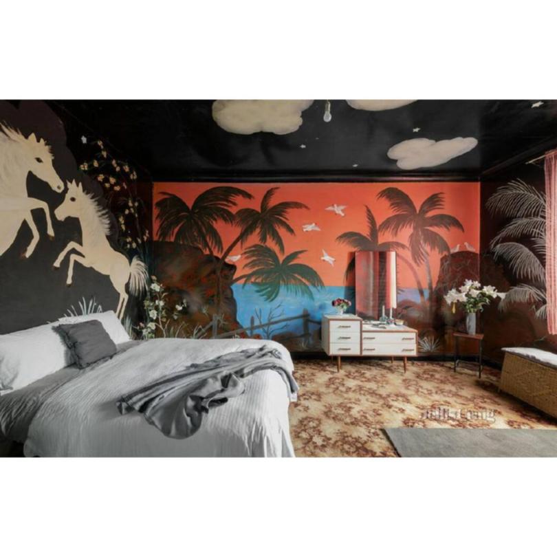 This Prahran home, which featured murals throughout, sold for nearly $500k over reserve at auction