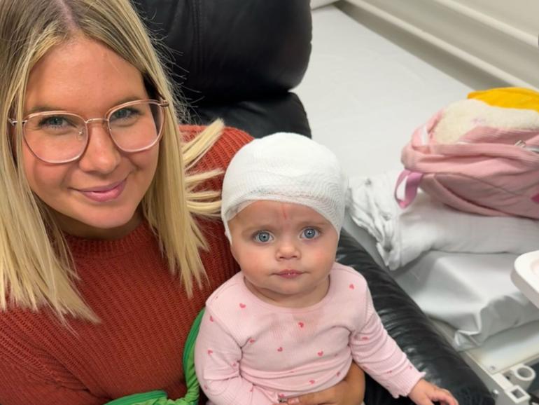 An Aussie mum is working with doctors to find out why her young daughter, whose brain is covered in tumours, has been “unconscious and completely unresponsive” for more than 40 hours.