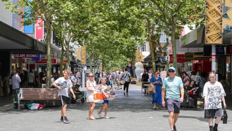 Hay Street Mall in Perth City.