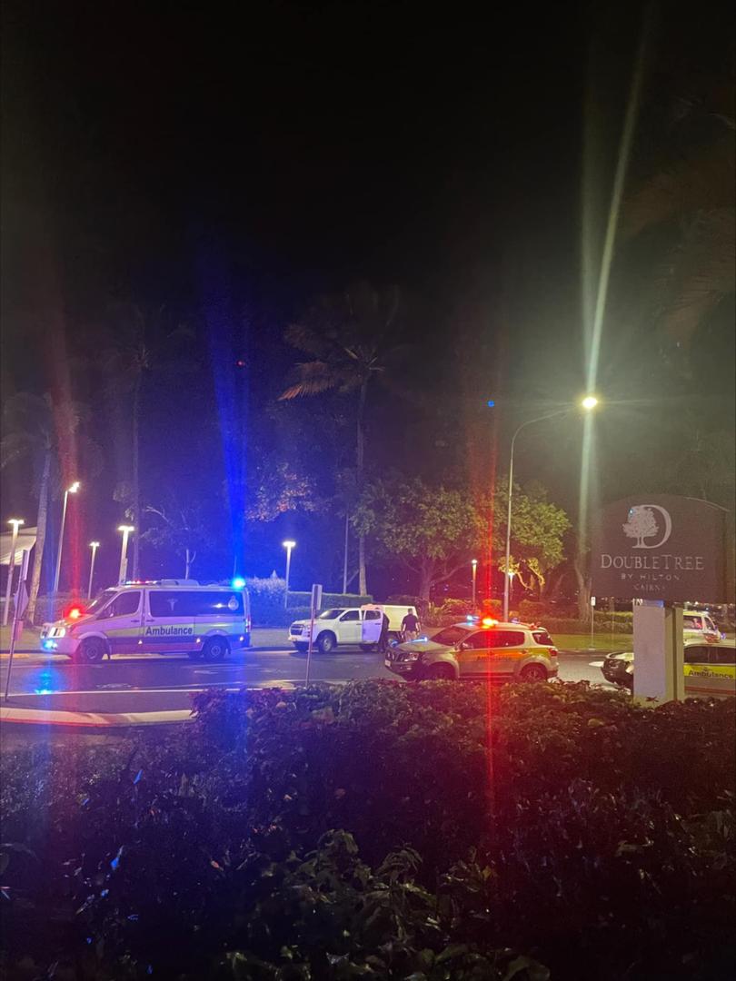 A helicopter has crashed into a luxury hotel in Cairns