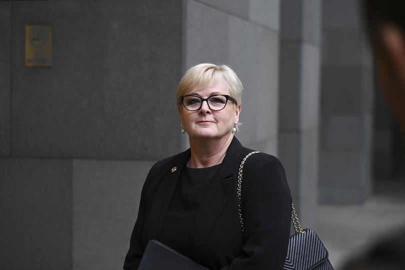 Scott Morrison said it was distressing to see the mental and physical toll on Linda Reynolds’, pictured, health after Brittany Higgins’ allegations emerged.