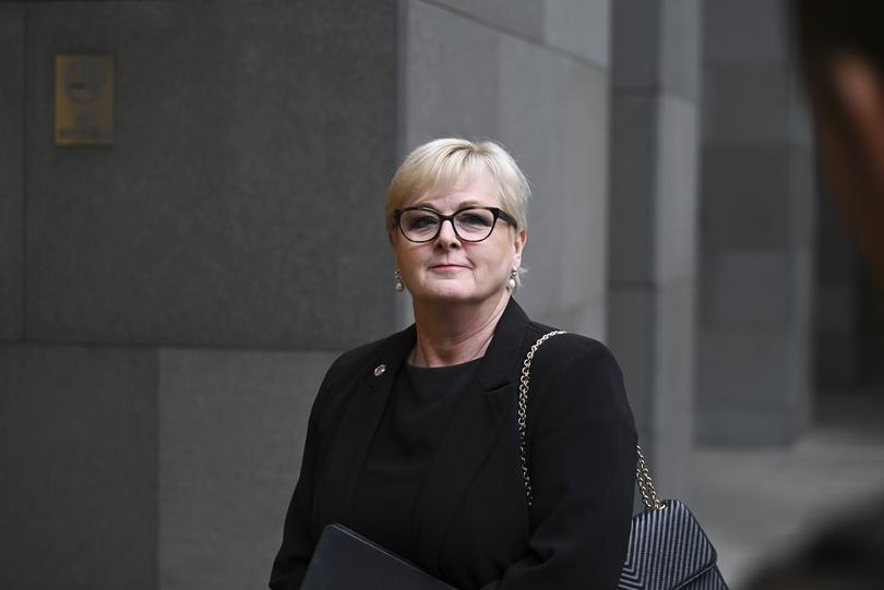 Scott Morrison said it was distressing to see the  mental and physical toll on Linda Reynolds’, pictured,  health after Brittany Higgins’ allegations emerged.  