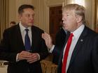 Elon Musk and then President Donald Trump at the White House in Washington, Feb. 3, 2017.