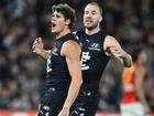 Gun forwards Charlie Curnow and Harry McKay are both out injured in a huge blow for Carlton. (Joel Carrett/AAP PHOTOS)