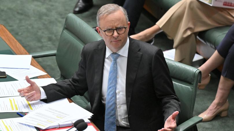 Prime Minister Anthony Albanese during Question Time on Thursday.