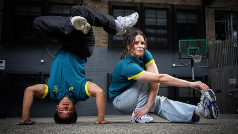 Australian breakers Jeff ‘J-Attack’ Dunne and Rachael ‘Raygun’ Gunn.