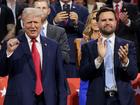  Donald Trump and JD Vance at July’s Republican convention.