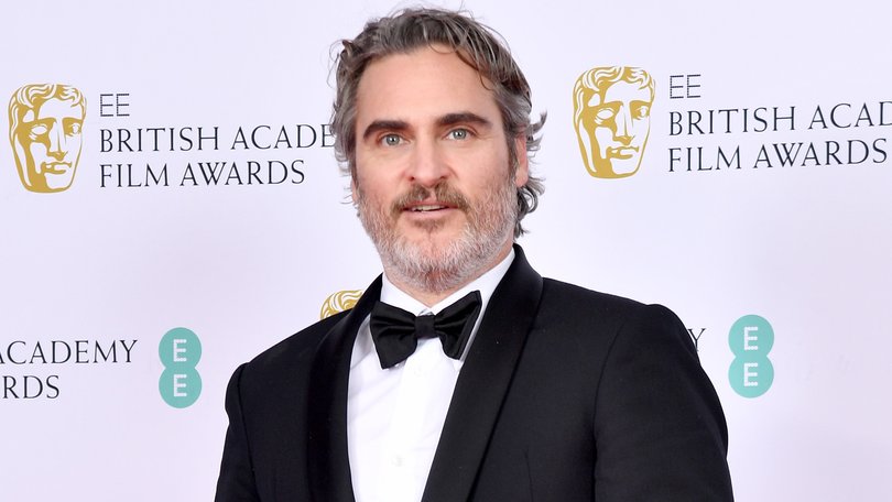 Joaquin Phoenix with his Best Actor award for "The Joker' in the Winners Room during the EE British Academy Film Awards 2020 at Royal Albert Hall.