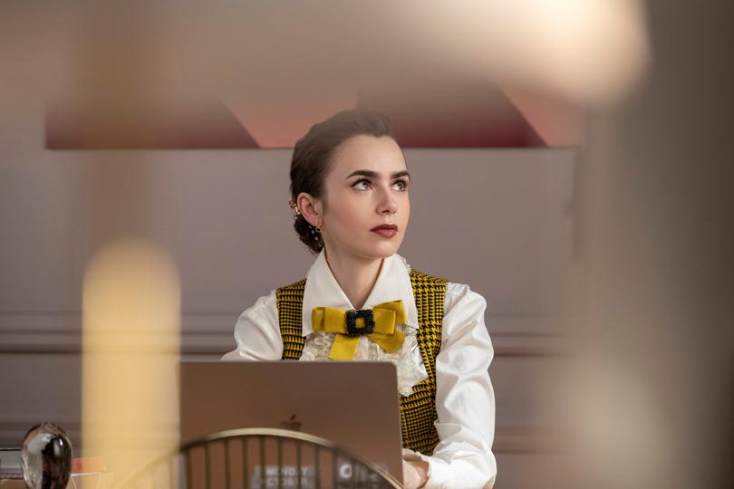 Emily in Paris. Lily Collins as Emily in episode 404 of Emily in Paris. Cr. Stephanie Branchu/Netflix  2024