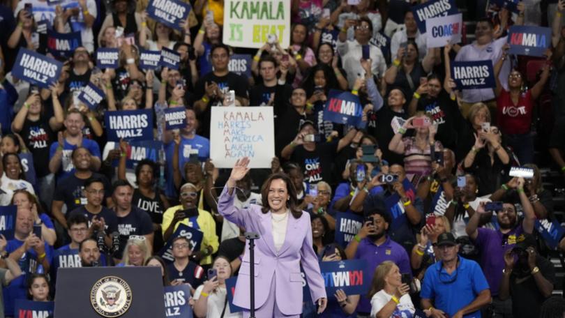 Democratic US presidential nominee Vice-President Kamala Harris