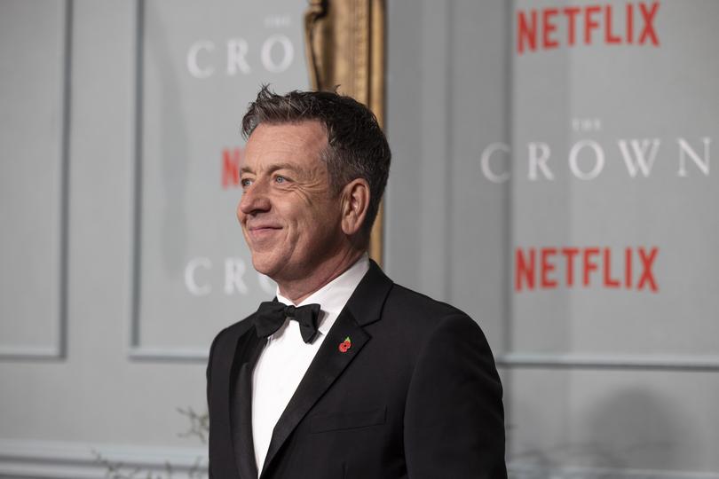 Peter Morgan at a premiere for The Crown