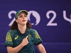 Australian breaker Rachael Gunn, also known as Raygun, during the B-Girls Round Robin breaking competition at the 2024 Paris Olympic Games.