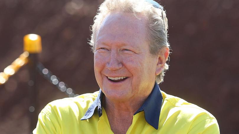 Andrew Forrest is paying no mind to teetering iron ore prices. 