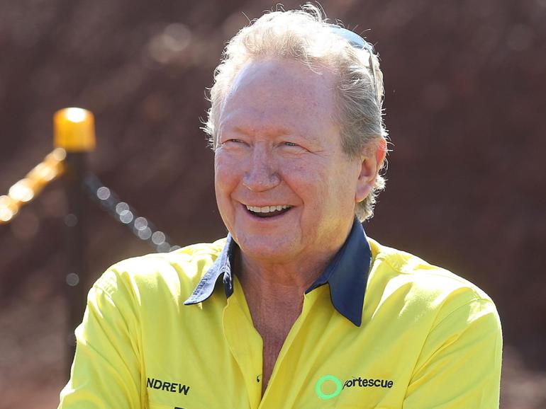 Andrew Forrest is paying no mind to teetering iron ore prices. 