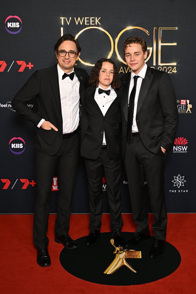 SYDNEY, AUSTRALIA - AUGUST 18: Trent Dalton, Felix Cameron and Lee Halleyand attend the 64th TV WEEK Logie Awards at The Star on August 18, 2024 in Sydney, Australia. (Photo by James Gourley/Getty Images for TV WEEK Logie Awards)