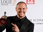 Much-loved host Larry Emdur finally got his hands on a Logie - Gold and Silver. (Bianca De Marchi/AAP PHOTOS)