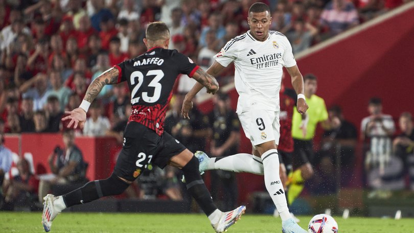 Kylian Mbappe made his Spanish league debut for Real Madrid in a 1-1 draw with Mallorca.