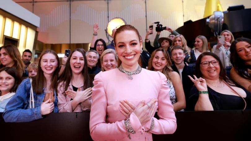 Emma Watkins on the Logies red carpet.