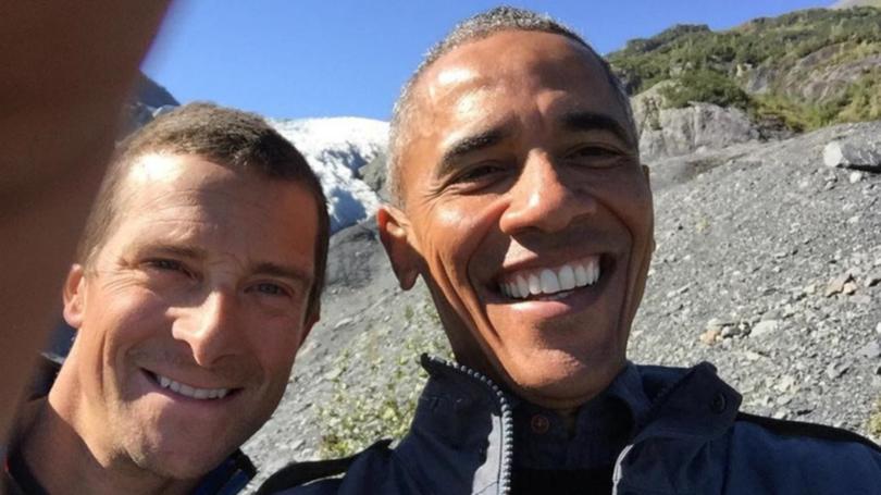 Mr Obama endured the Alaskan wilderness with Grylls as part of his series to warn about the threat of global warming. 