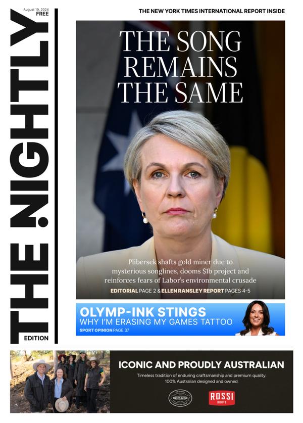 The front page of The Nightly for 19-08-2024