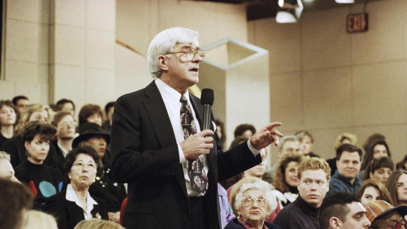 Phil Donahue was known for bounding through the studio to give his audience a chance to be heard.