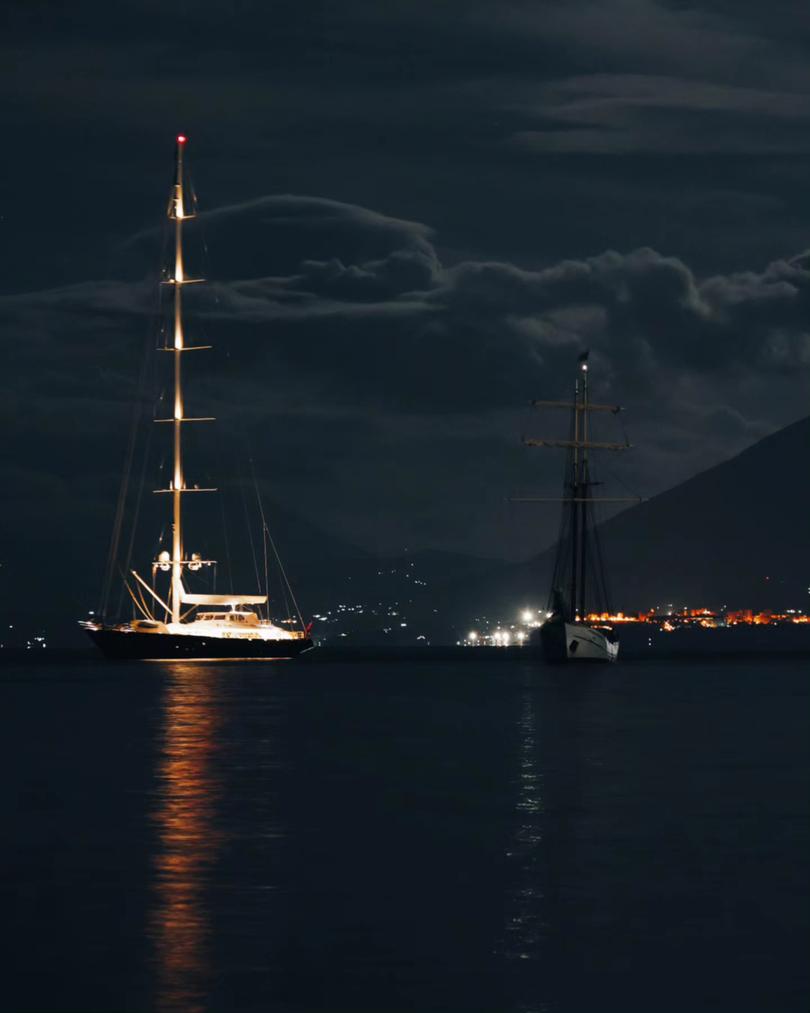 The 50-metre boat on the left, which is called the “Bayesian”, sank at around 5am in the stretch of sea in front of Porticello in the province of Palermo. This image is the last known image before the storm hit, taken at 10pm.
CREDIT Fabio la Bianca / BAIA Santa Nicolicchia 